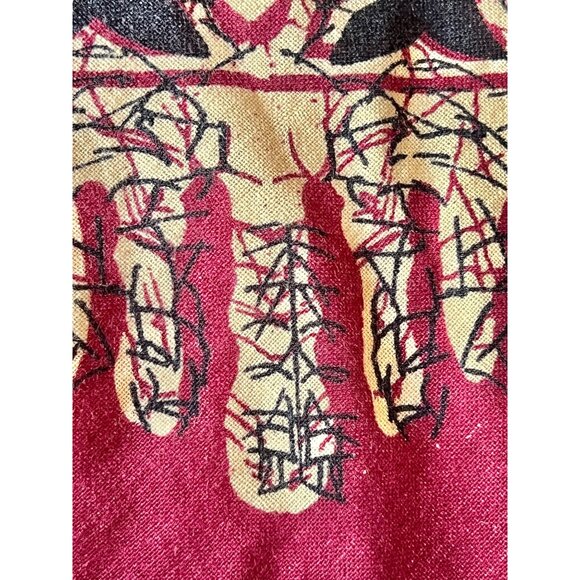 Boho Festival Wrap Skirt Floral Patterns & Adjustable Ties 100% India Cotton VTG - Picture 7 of 12